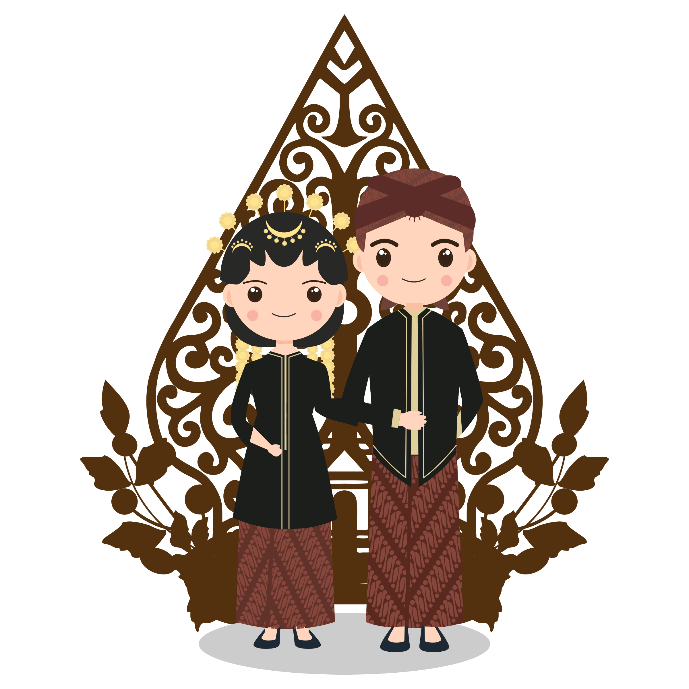 —Pngtree—pernikahan jawa couple indonesia vector_8640773